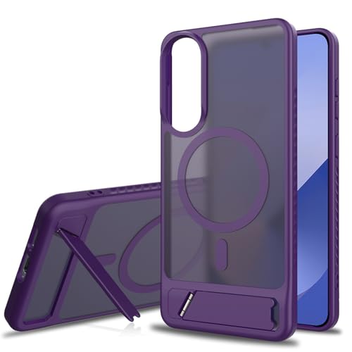 Eiavike Handyhülle für Samsung Galaxy S25 Edge 6,65 Zoll, magnetische Schutzhülle für Magsafe mit Ständer, durchscheinende matte Rückseite, schlanke Stoßfängerabdeckung für Galaxy S25 Edge (Lila) Eiavike Handyhülle für Samsung Galaxy S25 Edge 6,65 Zoll, magnetische Schutzhülle für Magsafe mit Ständer, durchscheinende matte Rückseite, schlanke Stoßfängerabdeckung für Galaxy S25 Edge (Lila) von Eiavike