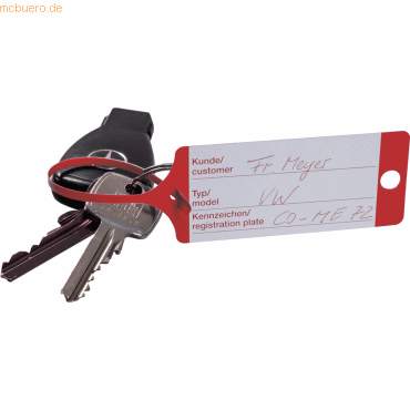 Eichner Schlüsselanhänger Fix 9208-00635 rot 100 Stück von Eichner