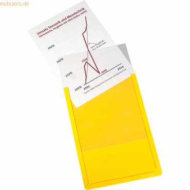 Eichner Sichttasche Magnet 9218-01819-03 A4 gelb 10 Stück von Eichner