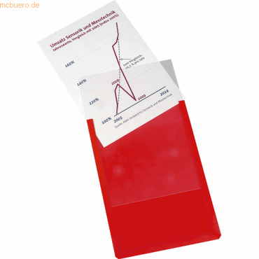 Eichner Sichttasche Magnet 9218-01819-05 A4 rot 10 Stück von Eichner