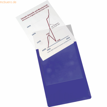 Eichner Sichttasche Magnet 9218-01819-08 A4 blau 10 Stück von Eichner