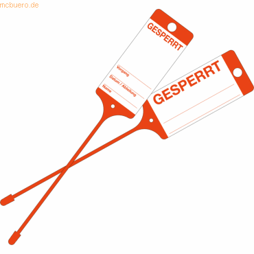 Eichner Warenanhänger 9219-00769 Gesperrt rot 100 Stück Eichner Warenanhänger 9219-00769 Gesperrt rot 100 Stück von Eichner