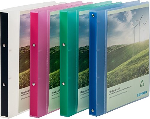 PP-Präsentationsringbuch mit 2-Ring-Mechanik, VE: 1 Stück, verfügbar in verschiedenen Farben von Eichner