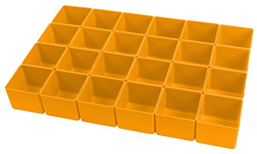 24 Stück Universal-Sortierkästen, gelb, Abm. ca. 5 x 5 x 4 cm (LxBxH) von Eigenmarke 1a-TopStore