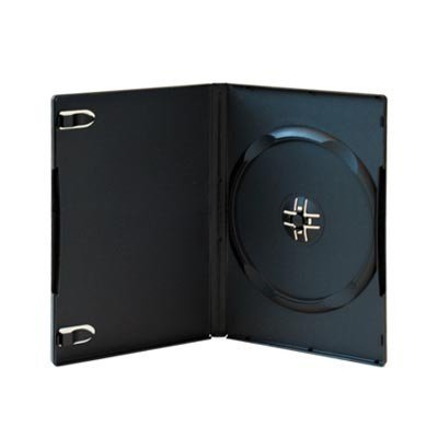 100 Stück DVD-Hüllen für 1 DVD/CD Kunststoff schwarz mit Folie für Cover 14mm von Eigenmarke