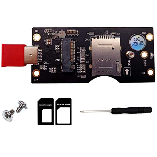 Eighosee NGFF M.2 Key B auf USB 3.0 Adapter Riser-Karte mit 8-poligem SIM-Kartensteckplatz, unterstützt 3G/4G/5G-Modul für Desktop-PC von Eighosee