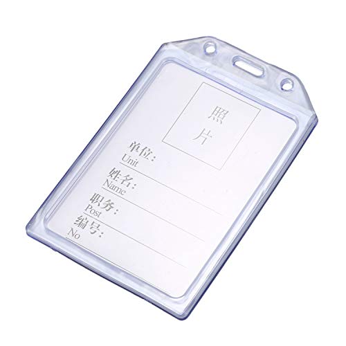 Eighosee Pvc Vertikale Namensschild Id Arbeit Ausstellung Badge Card Holder Clear Blue von Eighosee