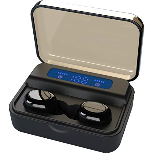 Eighosee S590 TWS Bluetooth 5.0 Kopfhörer, 9D-Stereo-Ohrhörer, 2000 mAh, LED-Digitalanzeige, kabellose Kopfhörer, tragbare Sport-Kopfhörer von Eighosee