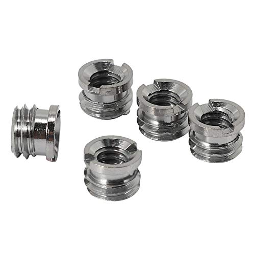 Eighosee Standard 1/4-20 Buchse auf 3/8-16-Stecker, Reduzierbuchse, Konverter für DSLR-Kamera, Camcorder, Stativ-Einbeinstativ, Kugelkopf, Kugelkopf, Video-Lichtständer (5 Stück) von Eighosee