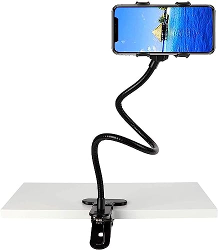 Handy Halter Schwanenhals, Universal Handyhalterung aus Eisen 360 Rotation Mit Clip, Flexible Lang Arm Einstellbar, Eisen Lazy Handy Halter Ständer für Smartphone für Bett, Schreibtisch, Auto Handy Halter Schwanenhals, Universal Handyhalterung aus Eisen 360 Rotation Mit Clip, Flexible Lang Arm Einstellbar, Eisen Lazy Handy Halter Ständer für Smartphone für Bett, Schreibtisch, Auto von Eight Space