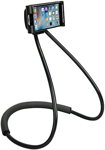 EightSpace Universal Handy Halter, Lazy Handyhalterung biegbar 360° Halterung Halter für Smartphone - flexibel, drehbar, für mehrere Funktionen (schwarz) von EightSpace