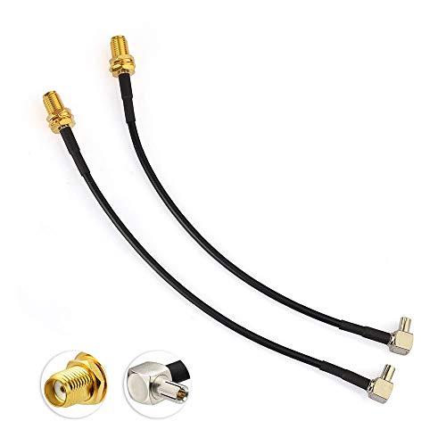 Eightwood 4G LTE Antenne Adapter SMA Adapter auf TS9 Rechter Winkel Stecker Pigtail Kabel RG174 6inch 15cm 2 Stücke für Netgear AC785 Hsdpa Huawei 2G 3G 4G LTE Antenne UMTS Mobile Broadband MEHRWEG von Eightwood