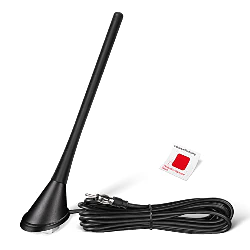 Eightwood Autoantenne AM/FM mit Verstärker Antenne Auto FM 17.5cm Dachantenne Autoantenne Autoradio Antenne Amplifier mit DIN Adapter 500CM Kabel Eightwood Autoantenne AM/FM mit Verstärker Antenne Auto FM 17.5cm Dachantenne Autoantenne Autoradio Antenne Amplifier mit DIN Adapter 500CM Kabel von Eightwood