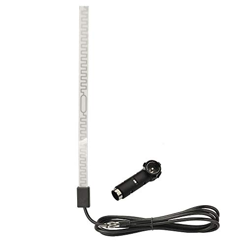 Eightwood Autoradio Antenne FM Car Radio Antenne Radio Patch Windschutzscheiben Paste Antenne FM 3m Kabel + DIN Buchse 41585 auf ISO Adapter für Autos Radio LKWs Universal mit MEHRWEG von Eightwood