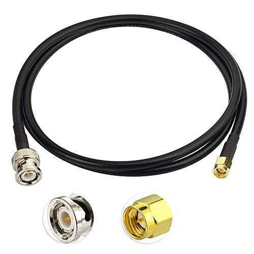 Eightwood CB Funk Kabel SMA Kabel SMA Stecker auf BNC Stecker Pigtail Kabel CB Antenne Verlängerungs Kabel RG58 100cm für SMA 4G Antenne PC LAN TYT Handfunkgerät MEHRWEG von Eightwood