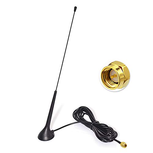 Eightwood DAB DAB+ Antenne Autoradio SMA Antenne (KFZ Magnetfußantenne) mit Antenne Extension Kabel RG174 300cm für Digitalradio Empfang Blaupunkt Beat TechniSat Pioneer Kenwood Alpine MEHRWEG von Eightwood