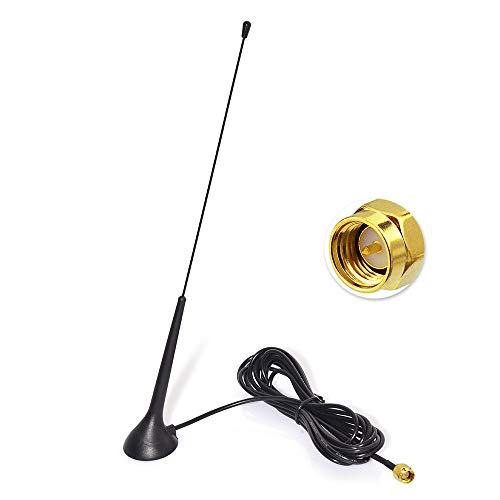 Eightwood DAB DAB+ Antenne Autoradio SMA Antenne (KFZ Magnetfußantenne) mit Antenne Extension Kabel RG174 300cm für Digitalradio Empfang Blaupunkt Beat TechniSat Pioneer Alpine MEHRWEG von Eightwood
