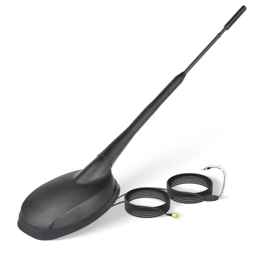 Eightwood FM/AM GPS Dachantenne Auto Radio Antenne Aktive Autoantenne mit Verstärker Auto Radio Amplifier 5M Kabel SMA Stecker DIN Adapter für Pioneer BP Clarion Alpine Digital Tuner usw Eightwood FM/AM GPS Dachantenne Auto Radio Antenne Aktive Autoantenne mit Verstärker Auto Radio Amplifier 5M Kabel SMA Stecker DIN Adapter für Pioneer BP Clarion Alpine Digital Tuner usw von Eightwood