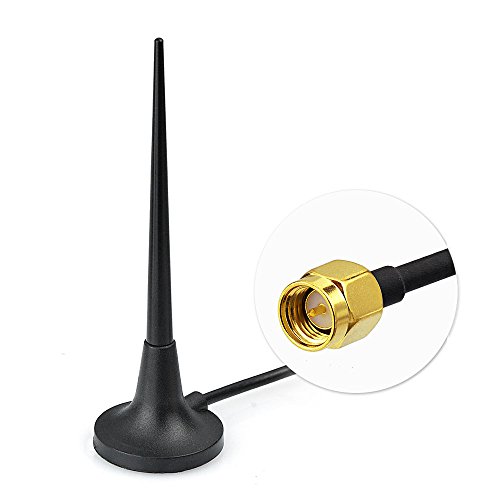 Eightwood Mobilfunkantenne Breites Band 3.5dbi Magnetische Montage Mit SMA Stecker 3m 9.8ft Verlängerung für GPRS GSM UMTS Huawei ZTE MF60 MF821D Router MEHRWEG von Eightwood