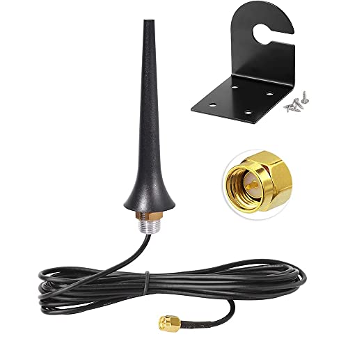 Eightwood Outdoor 3G 4G Antenne 2.5dBi SMA Stecker 3M RG174 Kabel + Antennenbefestigung Grundlochbefestigung L Halterung für 3G 4G / GSM/UMTS/CDMA/GPRS 2G 3G 4G Router LTE Bluetooth MiMo SIM von Eightwood