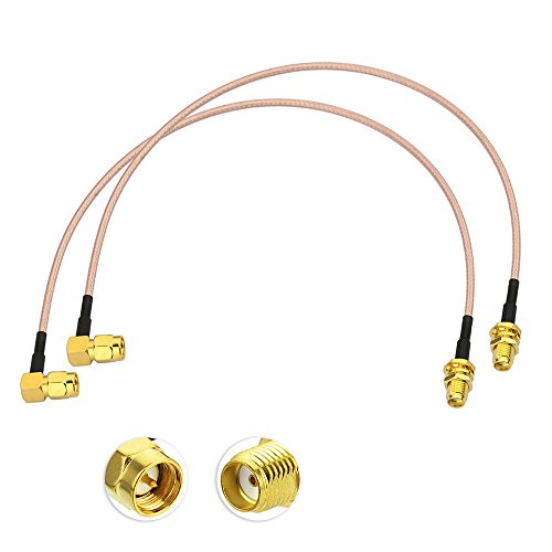 Eightwood SMA Kabel SMA Buchse auf SMA Stecker RF Kabel RG316 12inch 1ft 30cm 2 Stücke für DAB Auto Radio Homematic Antenne CCU3 CCU2 CC1101 Raspberry Pi MEHRWEG von Eightwood