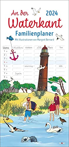 An der Waterkant Familienplaner 2024. Familienkalender mit 5 Spalten. Liebevoll illustrierter Familien-Wandkalender mit Schulferien. Wandplaner 2024 für Nordsee- und Ostsee-Fans. An der Waterkant Familienplaner 2024. Familienkalender mit 5 Spalten. Liebevoll illustrierter Familien-Wandkalender mit Schulferien. Wandplaner 2024 für Nordsee- und Ostsee-Fans. von Eiland in Athesia Kalenderverlag GmbH