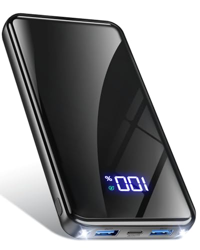 Eimsiol Power Bank, 22,5W Powerbank 20000mAh (USB-C Input & Output), PD 3.0 QC 4.0 Externer Handyakkus mit Taschenlampe, Kompatibel mit iPhone 16 15 14 13 12 Samsung Galaxy iPad und (Schwarz) von Eimsiol