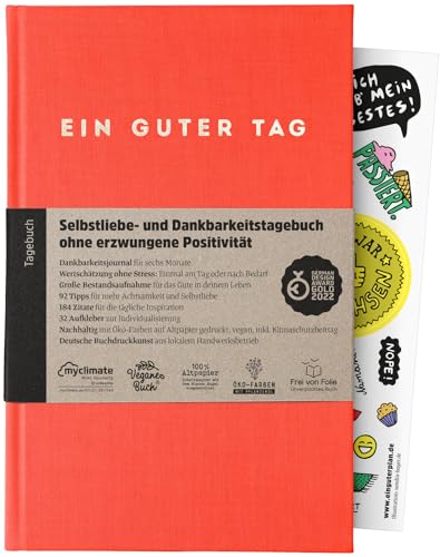 Ein guter Tag, Selbstliebe- und Dankbarkeitstagebuch. Nur 5-6 Minuten am Tag. Für Dankbarkeit, Achtsamkeit, Journaling, Tagebuch (Koralle) von Ein guter Plan