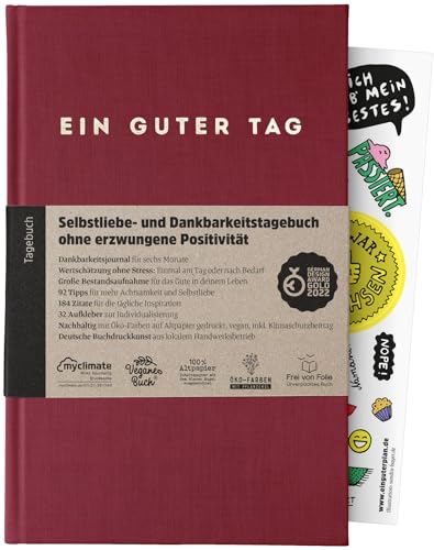 Ein guter Tag, Selbstliebe- und Dankbarkeitstagebuch. Nur 5-6 Minuten am Tag. Für Dankbarkeit, Achtsamkeit, Journaling, Tagebuch (Rubin) von Ein guter Plan