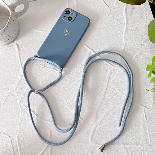 Einaily Handykette für iPhone 13 Mini Hülle mit Band, Hülle Silikon Seil Necklace Handyhülle mit Kordel TPU Bumper Schutzhülle zum Umhängen Abnehmbar Case mit Schnur Kameraschutz für iPhone 13 Mini von Einaily