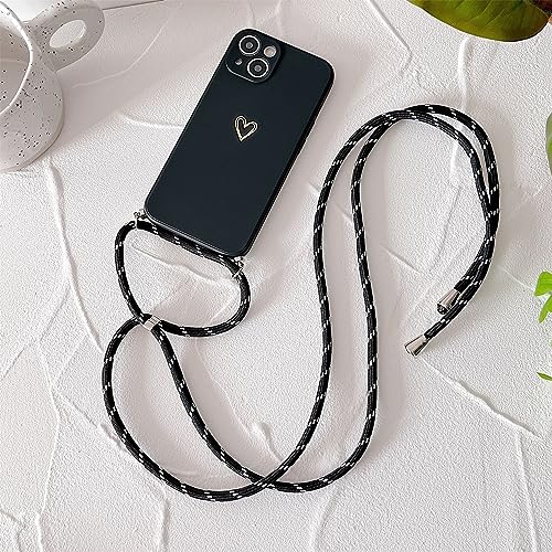 Einaily Handykette für iPhone 7 Plus Hülle, Smartphone Necklace Handyhülle mit Band Stossfest abnehmbar Schnur mit Case zum Umhängen Hülle Silikon mit Kordel Tasche Schutzhülle für iPhone 8 Plus von Einaily