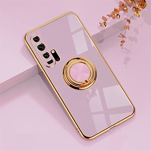 Einaily Hülle für Honor 20 Pro Hülle Silikon Case,Weiche Silikon Handyhülle mit 360 Grad Ring Ständer für Magnetische Autohalterung Metallrahmen Case Cover für Honor 20 Pro von Einaily