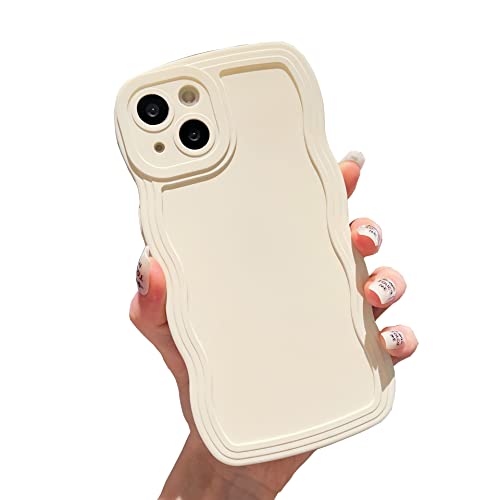 Einaily Hülle für iPhone 12 Mini Mode Chic Einfarbig Wellen Handyhülle Niedliche Wellenformrahmen Schutzhülle für Frauen und Mädchen Cover Kratzfeste Stoßfest Weich Silikon Case für iPhone 12 Mini von Einaily