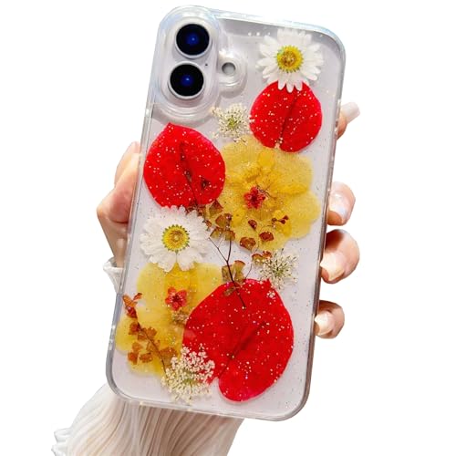 Einaily Hülle für iPhone 16e Case Blumen Durchsichtig Handyhülle Mit Getrocknete Blumen Motiv Frauen Mädchen Glitzer TPU Silikon Bumper Stoßfest Kratzfest Schutzhülle für iPhone 16e Cover Einaily Hülle für iPhone 16e Case Blumen Durchsichtig Handyhülle Mit Getrocknete Blumen Motiv Frauen Mädchen Glitzer TPU Silikon Bumper Stoßfest Kratzfest Schutzhülle für iPhone 16e Cover von Einaily