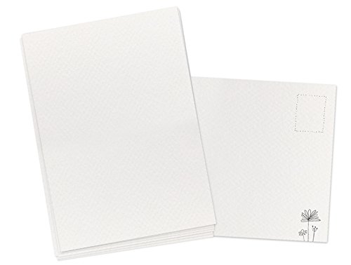 50 Blanko Aquarellpapier Postkarten, weiß im A6 Format, 300g Karton zum selbst gestalten, leere DIY Karten zum Selbstbeschreiben und Selbstbedrucken für Kinder und Erwachsene, klimaneutral 50 Blanko Aquarellpapier Postkarten, weiß im A6 Format, 300g Karton zum selbst gestalten, leere DIY Karten zum Selbstbeschreiben und Selbstbedrucken für Kinder und Erwachsene, klimaneutral von Eine der Guten