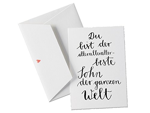 Eine der Guten Grußkarte - Du bist der allerbeste Sohn der Welt - Glückwunschkarte für Sohnemann, Ziehsohn, Junge, Geburtstagskarte oder Dankeschön Spruchkarte, klassisch mit Herz-Umschlag Eine der Guten Grußkarte - Du bist der allerbeste Sohn der Welt - Glückwunschkarte für Sohnemann, Ziehsohn, Junge, Geburtstagskarte oder Dankeschön Spruchkarte, klassisch mit Herz-Umschlag von Eine der Guten