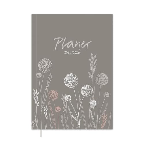 Eine der Guten Terminkalender A5 - Studienplaner 2025 2026, 18 Monate Wochenplaner & Notizbuch, Softcover Taschenkalender, Grau Beige Rosa mit Blumen, klimaneutral, FSC Papier Eine der Guten Terminkalender A5 - Studienplaner 2025 2026, 18 Monate Wochenplaner & Notizbuch, Softcover Taschenkalender, Grau Beige Rosa mit Blumen, klimaneutral, FSC Papier von Eine der Guten