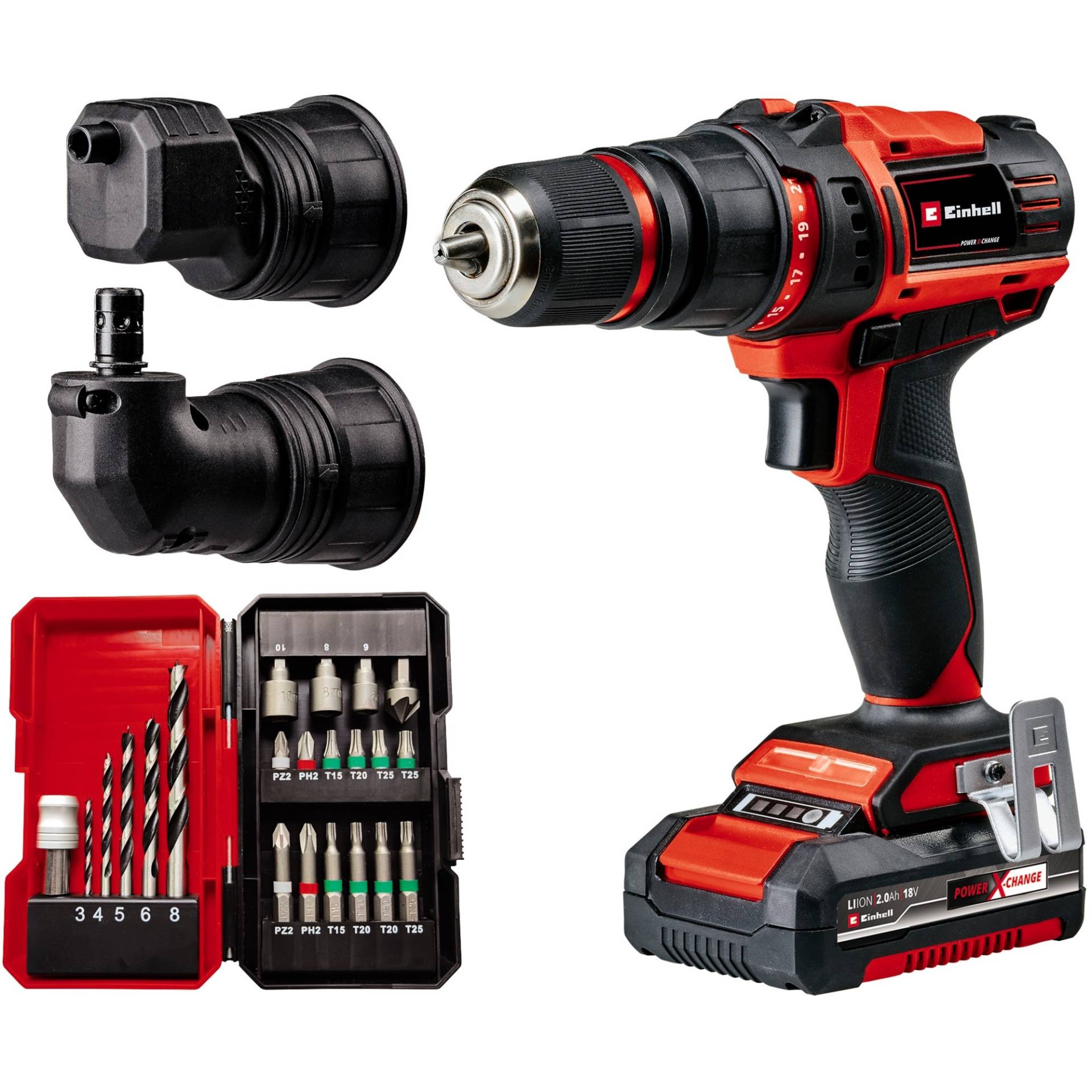 Akku-Bohrschrauber-Set TE-CD 18/45 3X-Li +22, 18Volt Akku-Bohrschrauber-Set TE-CD 18/45 3X-Li +22, 18Volt von Einhell