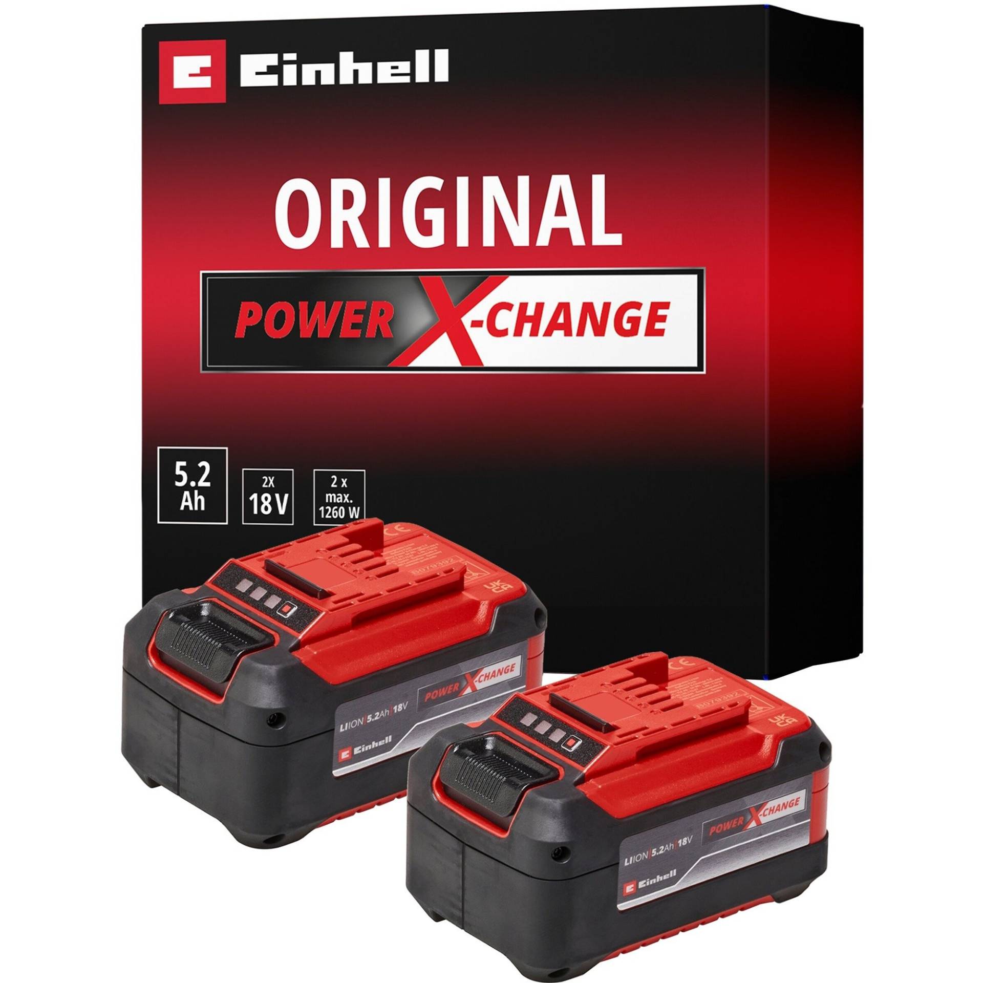 Akku Power-X-Change Plus TWIN-PACK 18Volt 5,2Ah Akku Power-X-Change Plus TWIN-PACK 18Volt 5,2Ah von Einhell