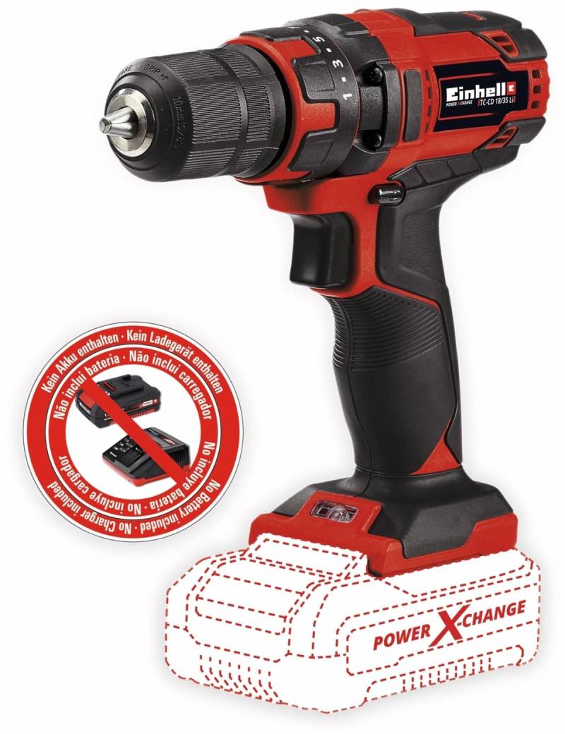 EINHELL Akku-Bohrschrauber TC-CD 18/35 Li Solo von Einhell