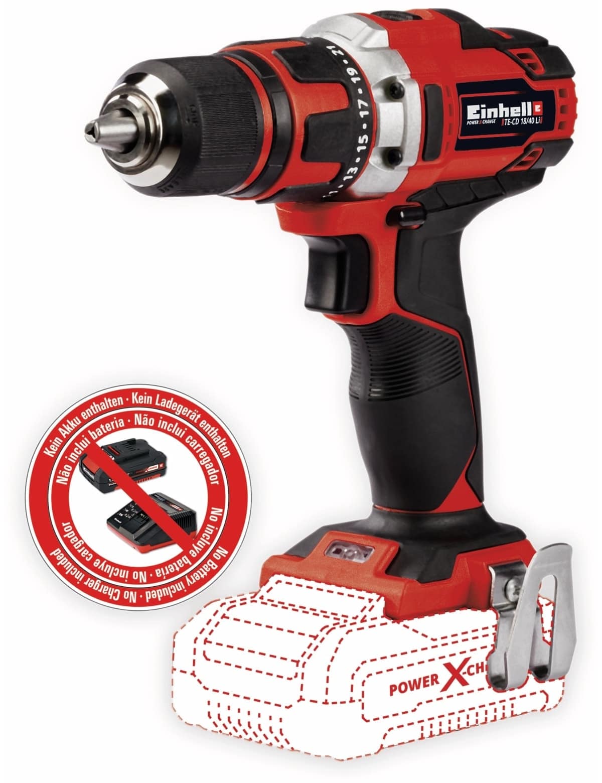 EINHELL Akku-Bohrschrauber TE-CD 18/40 Li Solo EINHELL Akku-Bohrschrauber TE-CD 18/40 Li Solo von Einhell