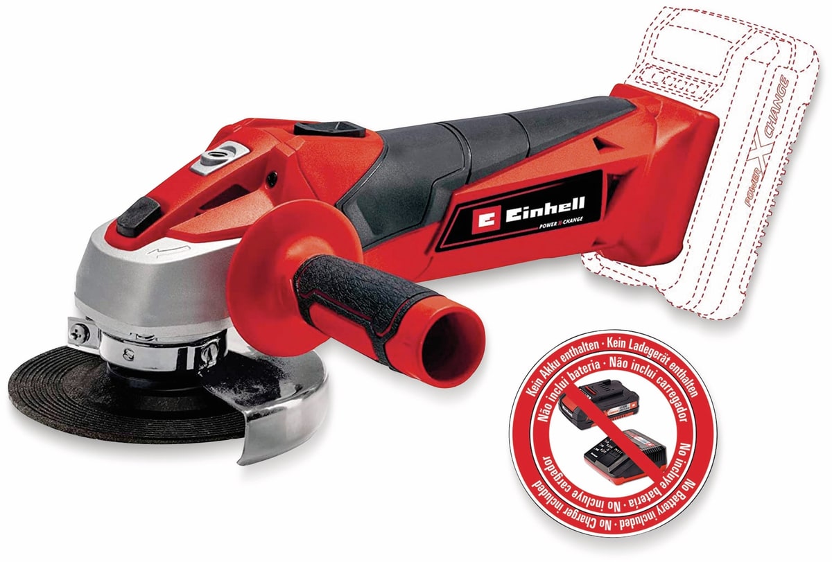 EINHELL Akku-Winkelschleifer TC-AG 18/115 Li Solo von Einhell