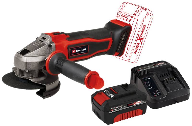 EINHELL Akku-Winkelschleifer TE-AG 18/ 115-2 Li Kit (1x 4,0 Ah) von Einhell