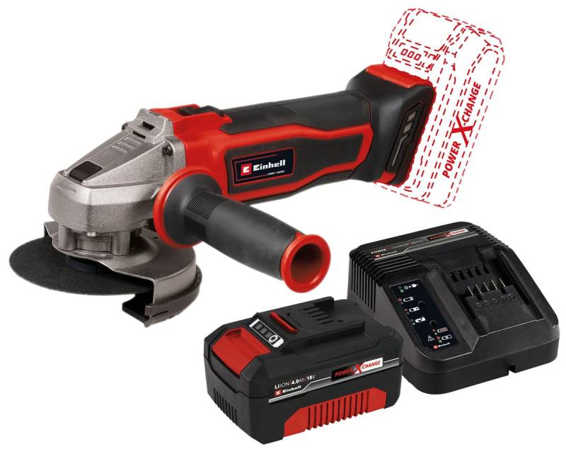 EINHELL Akku-Winkelschleifer TE-AG 18/ 115 Q Li Kit (1x 4,0 Ah) von Einhell