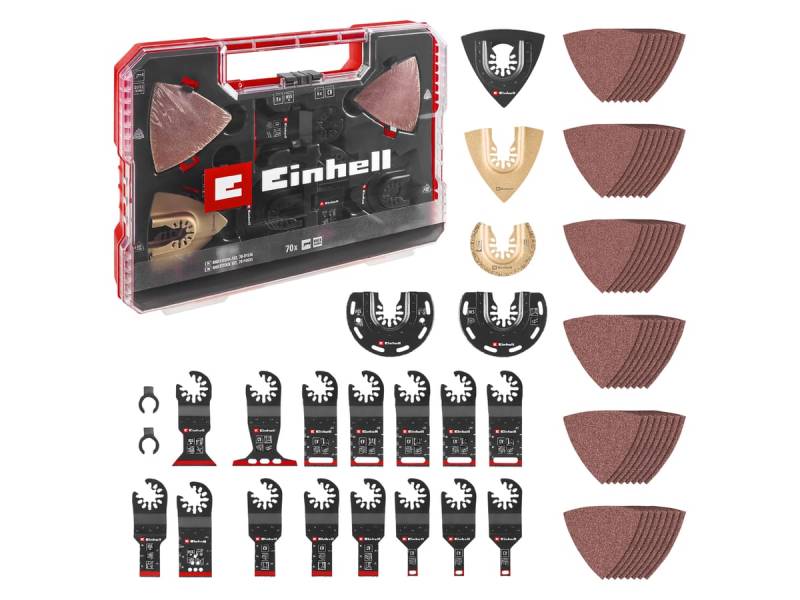 EINHELL Multitool-Set, 708170, XXL-Case, 70-teilig von Einhell