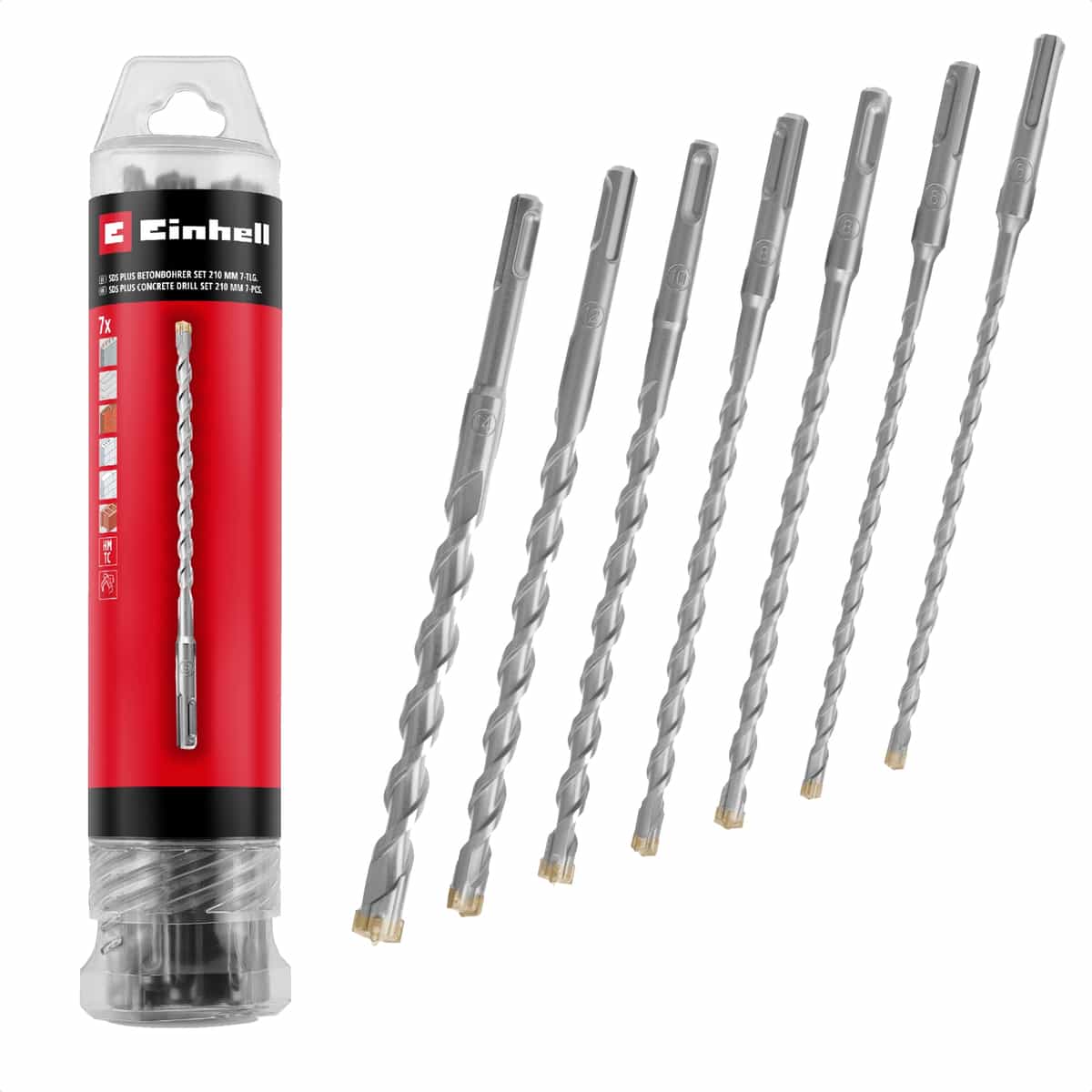 EINHELL SDS-Plus Bohrer-Set 265515, 6-14 mm, 210 mm, 7-teilig EINHELL SDS-Plus Bohrer-Set 265515, 6-14 mm, 210 mm, 7-teilig von Einhell