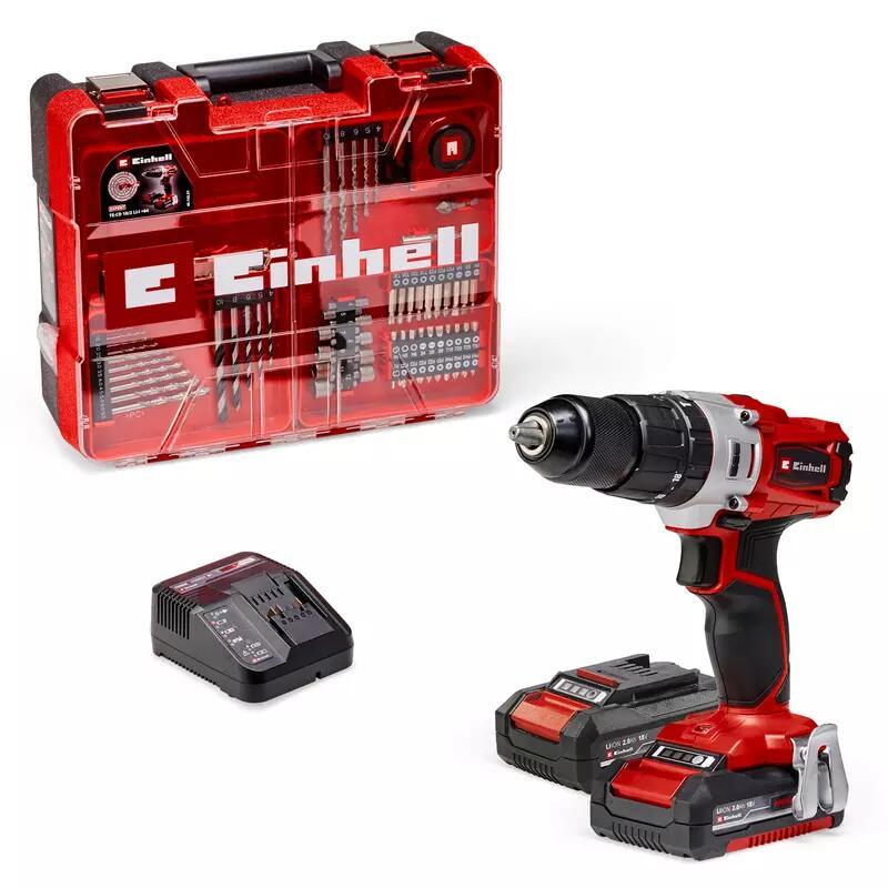 Einhell Akku-Bohrschrauber-Set TE-CD 18/2 Li-i +64 (2x2,0 Ah) (4514221) von Einhell