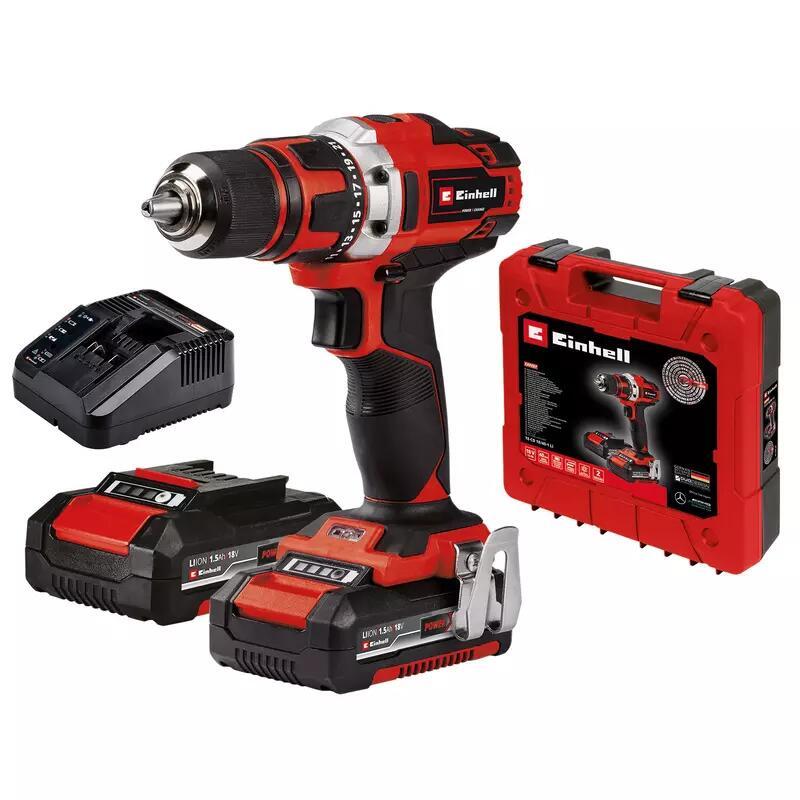 Einhell Akku-Bohrschrauber TE-CD 18/40-1 Li (2x1,5 Ah) (4513939) von Einhell