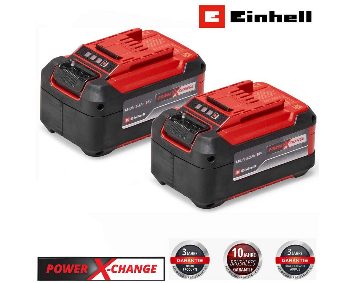 Einhell Akku PXC-Twinpack 2 x 5,2 Ah Li-Ion 18V, Power X-Change 18 V Zusatz-Akku Einhell Akku PXC-Twinpack 2 x 5,2 Ah Li-Ion 18V, Power X-Change 18 V Zusatz-Akku von Einhell