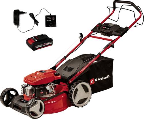 Einhell GC-PM 46 SM HW-E Li Power X-Change Benzin Rasenmäher inkl. Ladegerät, inkl. Akku, Heckausw von Einhell